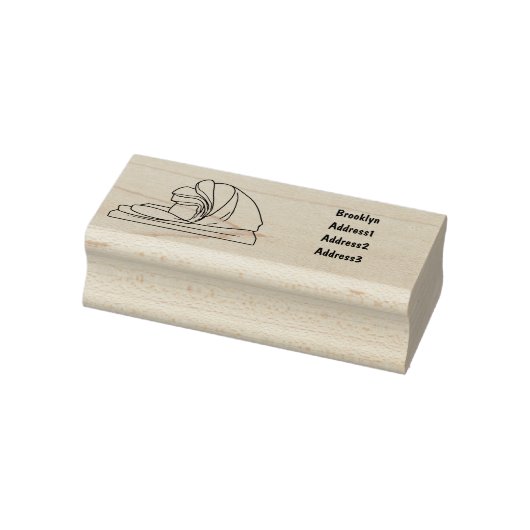 Afbeelding van cartoon-uurwerk 	rubberstempel (Stempel)