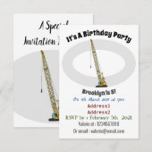 Afbeelding van cartoon van afgravator tekenen kaart (Voorkant / Achterkant)