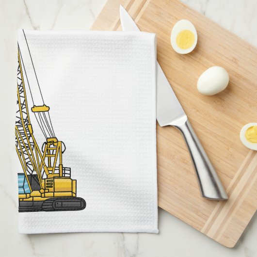 Afbeelding van cartoon van afgravator tekenen theedoek (Quarter Fold)