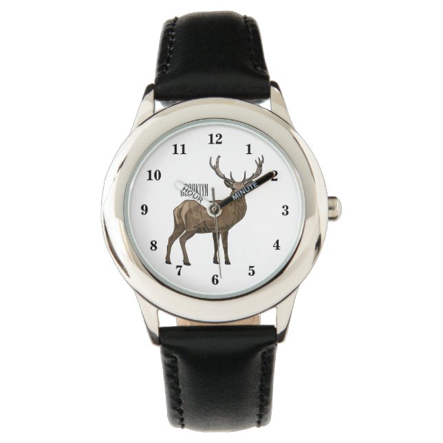 Afbeelding van cartoon van de Deer Horloge (Voorkant)