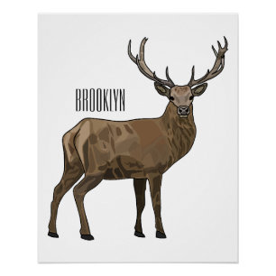 Afbeelding van cartoon van de Deer Perfect Poster