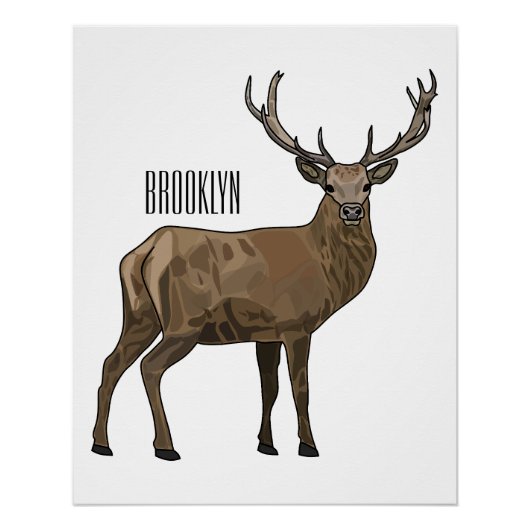 Afbeelding van cartoon van de Deer Perfect Poster (Voorkant)