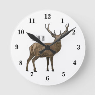 Afbeelding van cartoon van de Deer Ronde Klok