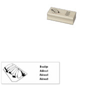 Afbeelding van cartoon van rundvlees 	rubberstempel (Gestempeld)