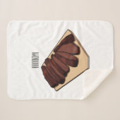 Afbeelding van cartoon van rundvlees sherpa deken (Voorkant (horizontaal))