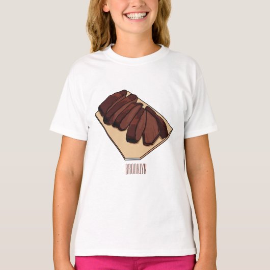 Afbeelding van cartoon van rundvlees t-shirt (Voorkant)