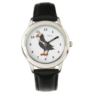 Afbeelding van cartoon van tufvogel horloge