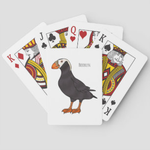 Afbeelding van cartoon van tufvogel pokerkaarten