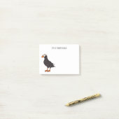 Afbeelding van cartoon van tufvogel post-it® notes (Op bureau)