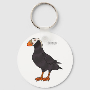 Afbeelding van cartoon van tufvogel sleutelhanger