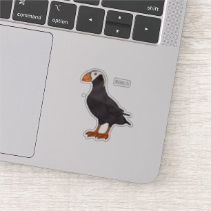 Afbeelding van cartoon van tufvogel sticker