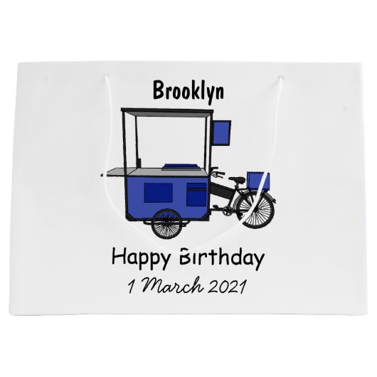 Afbeelding van cartoon van voedselkar groot cadeauzakje (Voorkant)