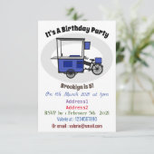 Afbeelding van cartoon van voedselkar kaart (Staand voorkant)