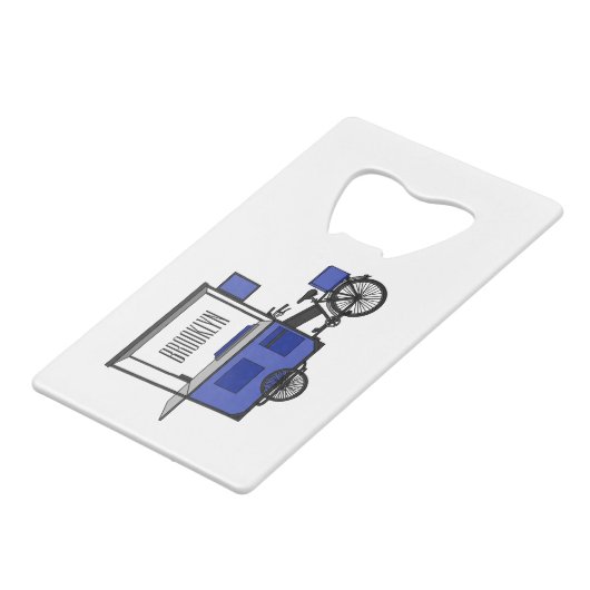 Afbeelding van cartoon van voedselkar kredietkaart flessenopener (Achterkant Gekanteld)