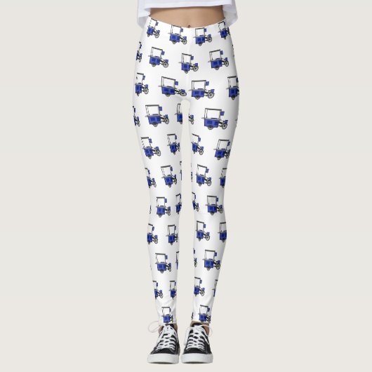 Afbeelding van cartoon van voedselkar leggings (Voorkant)
