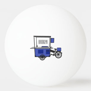Afbeelding van cartoon van voedselkar pingpongballen