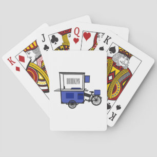 Afbeelding van cartoon van voedselkar pokerkaarten