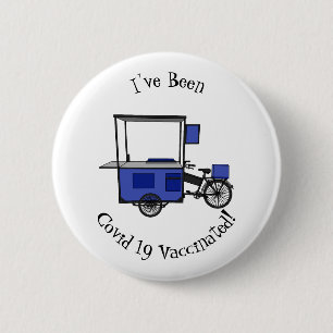 Afbeelding van cartoon van voedselkar ronde button 5,7 cm