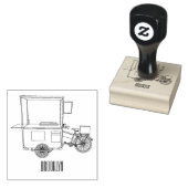 Afbeelding van cartoon van voedselkar 	rubberstempel (Gestempeld)