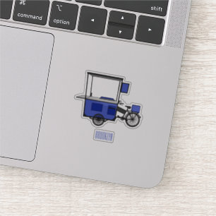 Afbeelding van cartoon van voedselkar sticker