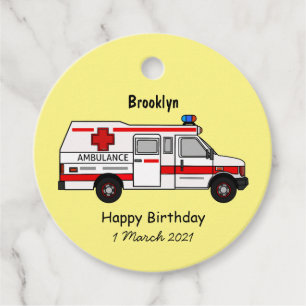 Afbeelding van cartoon voor ambulance bedankjes labels