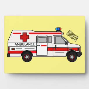 Afbeelding van cartoon voor ambulance fotoplaat