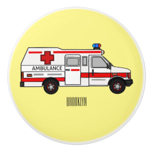 Afbeelding van cartoon voor ambulance keramische knop