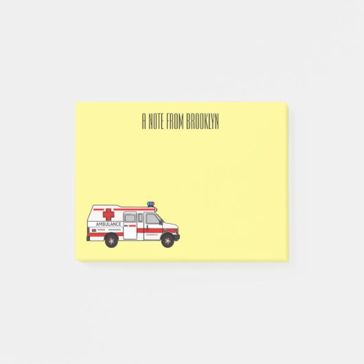 Afbeelding van cartoon voor ambulance post-it® notes (Voorkant)