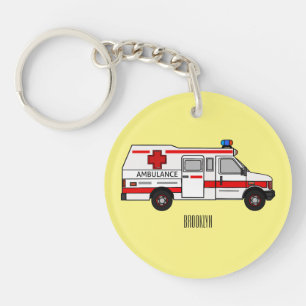 Afbeelding van cartoon voor ambulance sleutelhanger