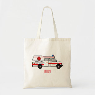 Afbeelding van cartoon voor ambulance tote bag