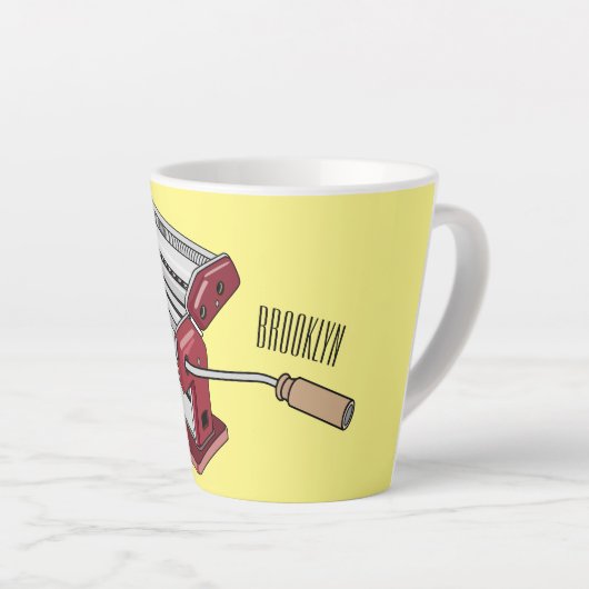 Afbeelding van cartoon voor pasteiters latte mok (Rechterhoek)