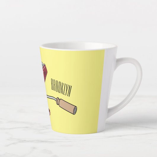 Afbeelding van cartoon voor pasteiters latte mok (Rechts)