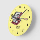 Afbeelding van cartoon voor pasteiters ronde klok (Hoek)