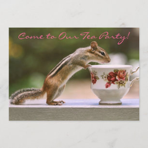 Afbeelding van Chipmunk met China Teacup Kaart