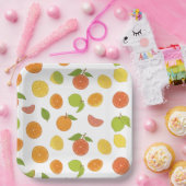 Afbeelding van citrusvruchten papieren bordje (Feest)