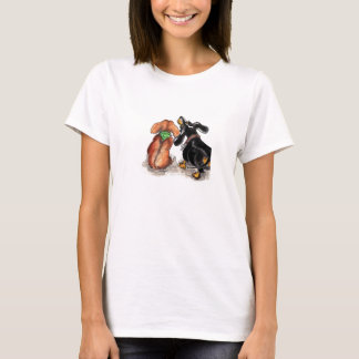 Afbeelding van Dacshund t shirt door Annabel Tarra