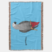 Afbeelding van de Afrikaanse grijze papegaai carto Deken (Voorkant Verticaal)