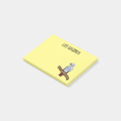 Afbeelding van de Afrikaanse grijze papegaai carto Post-it® Notes (Schuin)