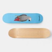 Afbeelding van de Afrikaanse grijze papegaai carto Skateboard (Horizontaal)