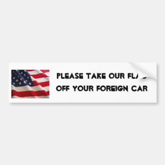 afbeelding van de amerikaanse vlag, haal alsjeblie bumpersticker