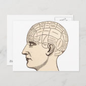  Afbeelding van de Anatomie Brain Map Briefkaart (Voorkant / Achterkant)