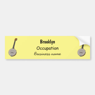 Afbeelding van de Banjo cartoon Bumpersticker