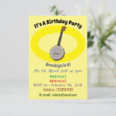 Afbeelding van de Banjo cartoon Kaart (Staand voorkant)