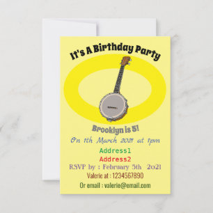 Afbeelding van de Banjo cartoon Kaart