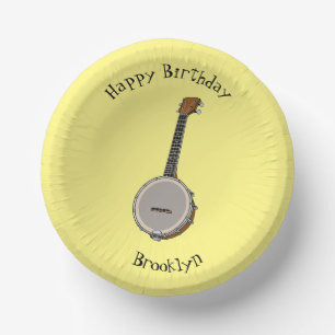 Afbeelding van de Banjo cartoon Papieren Kommen