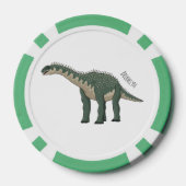Afbeelding van de Barapasaurus-cartoon Poker Chips (Achterkant)