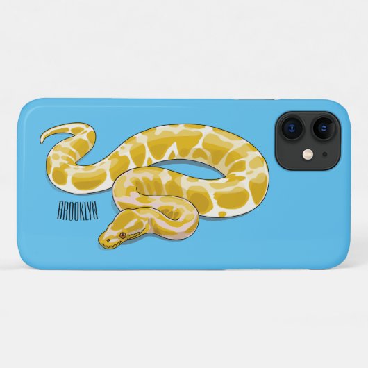 Afbeelding van de Birmese pythonslang cartoon Case-Mate iPhone Case (Achterkant (horizontaal))