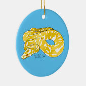 Afbeelding van de Birmese pythonslang cartoon Keramisch Ornament (Rechts)