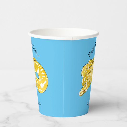 Afbeelding van de Birmese pythonslang cartoon Papieren Bekers (Rechts)