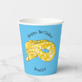 Afbeelding van de Birmese pythonslang cartoon Papieren Bekers (Voorkant)